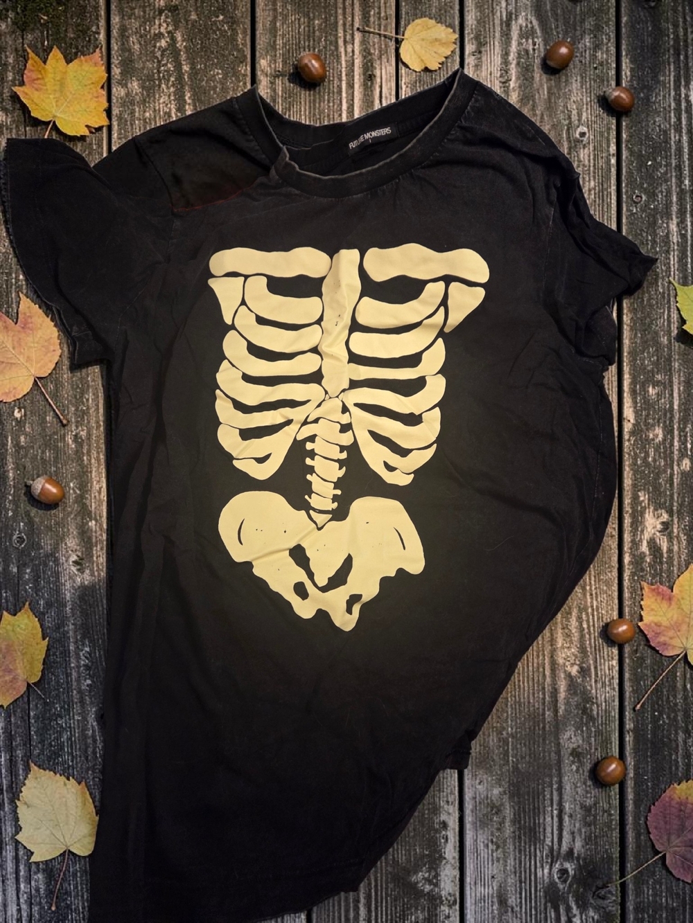 Future Monsters Black Skeleton Graphic Tee XL Super Soft
